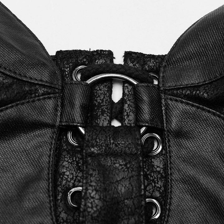 Black Widow Faux Leather Bustier