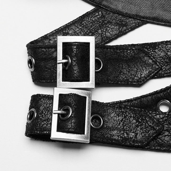 Black Widow Faux Leather Bustier