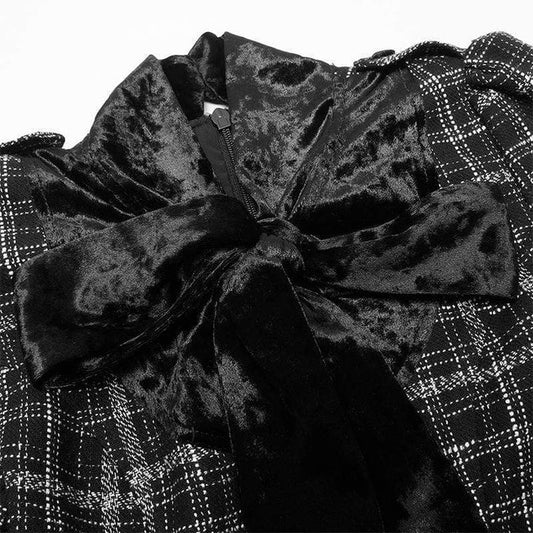 Haunted Heart Goth Plaid Dress