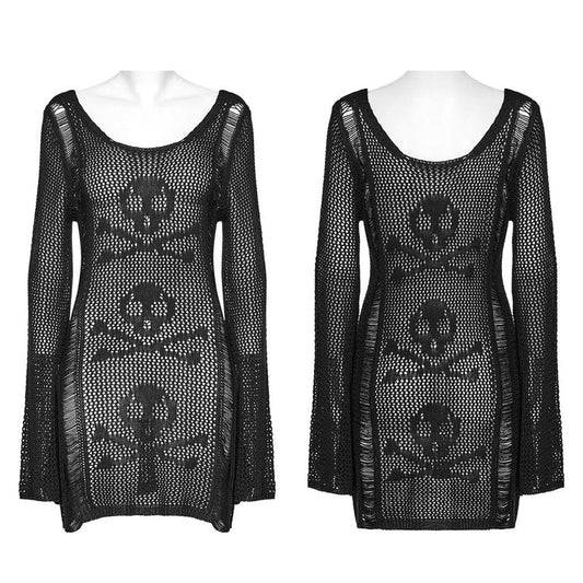 Mesh Skull Goth Dress