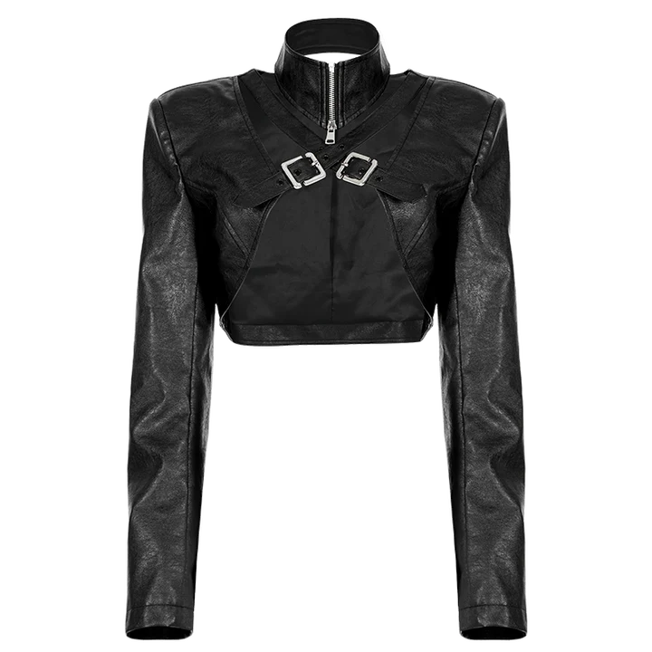 The Conjuring Faux Leather Crop Jacket