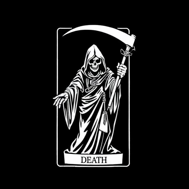 Grim Reaper Tarot Card Goth Tee