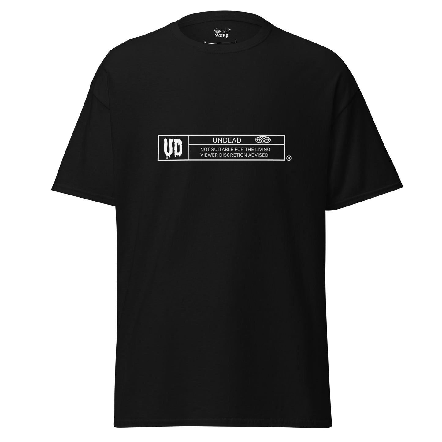 Undead Rating Tshirt with the writing - not suitable for the living viewer discretion advised.