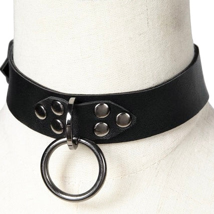 Black Buckle Choker Necklace